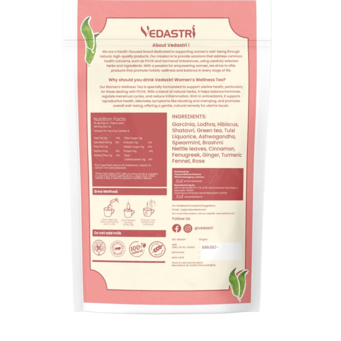 Vedastri Herbal PCOS & Menstrual Relief Tea - Image 2